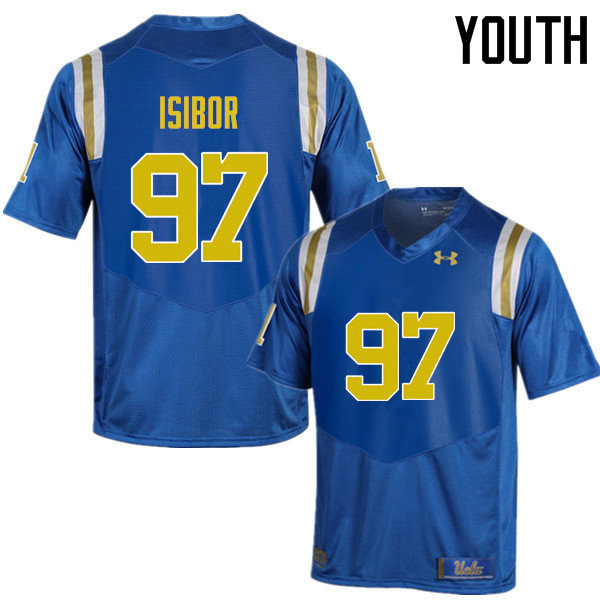 Youth #97 Odua Isibor UCLA Bruins Under Armour College Football Jerseys Sale-Blue - Click Image to Close